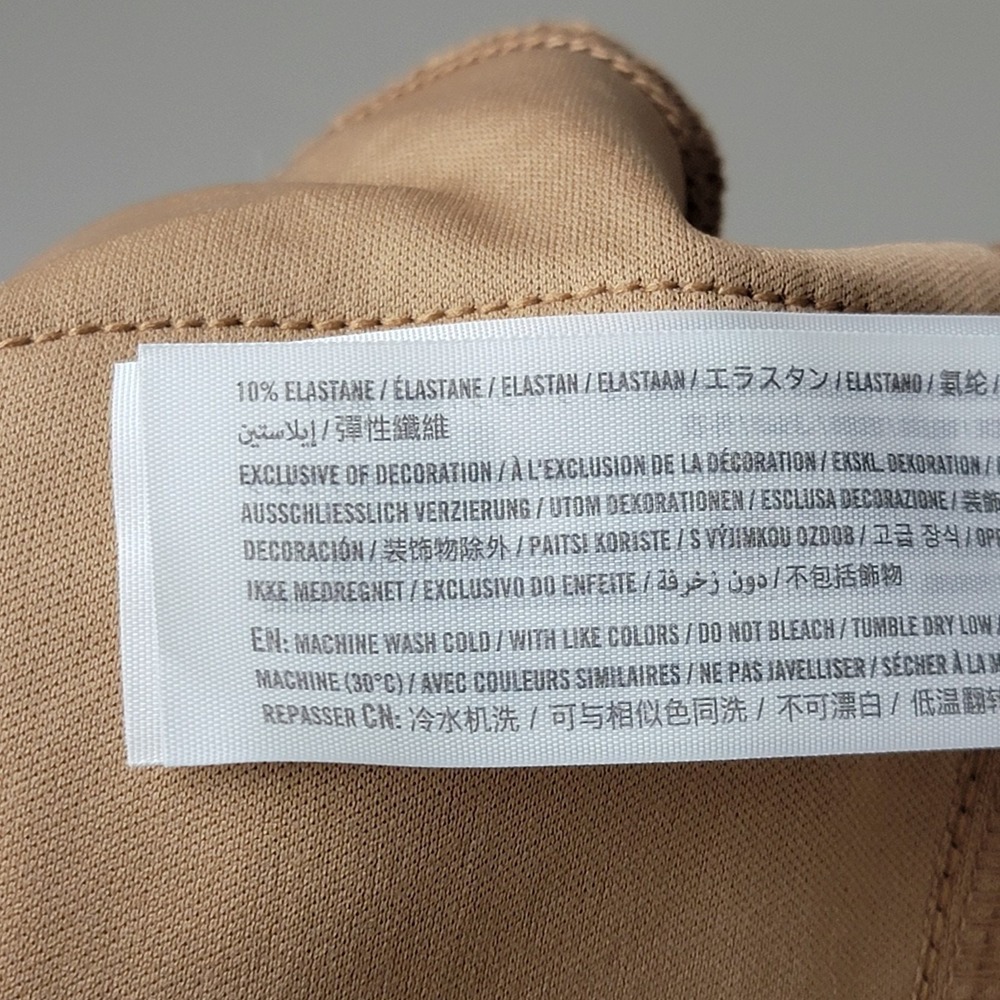 Abercrombie & Fitch Pant Curve Love 90s Straight Ultra High Rise Faux Leather 14 - Picture 11 of 12